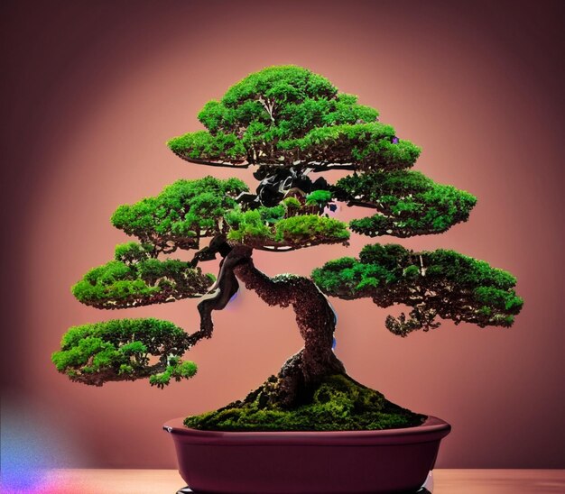 Mooie bonsai sierplanten in pot voor binnendecoratie