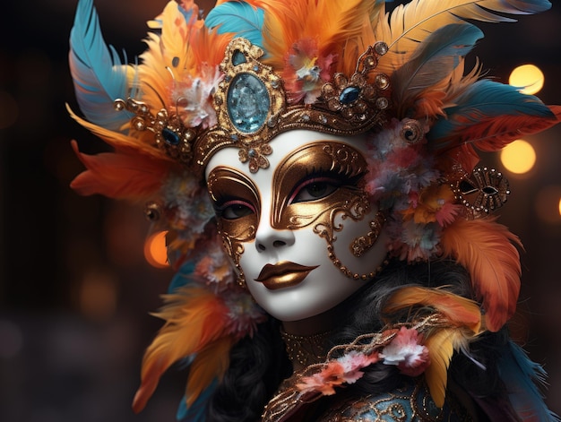 Mooie carnavalsmasker van Venetië Italië