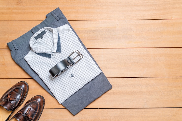 Foto mooie casual herenmode en kleding set