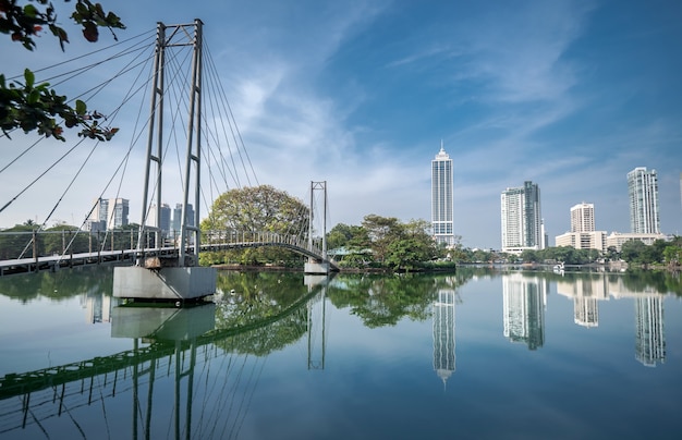 Mooie Colombo stadsgebouwen en skyline in Sri Lanka