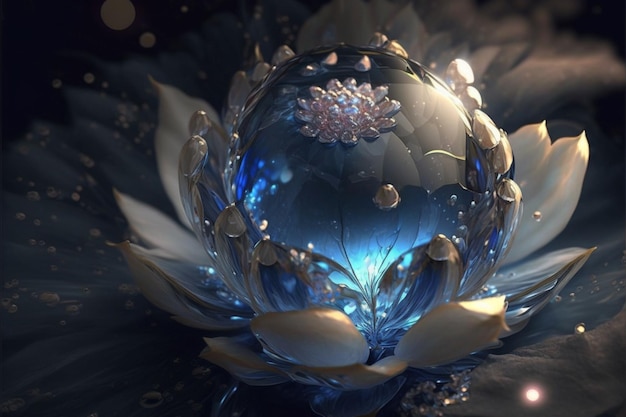 Mooie Crystal Flower Image Ai generatief