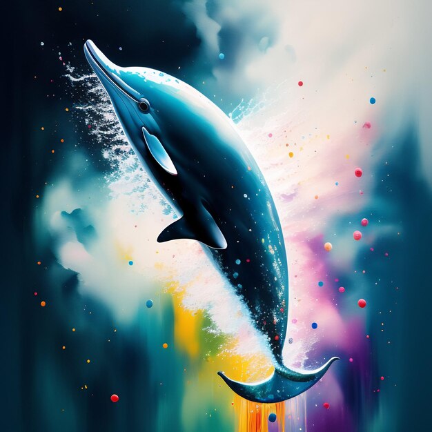 Foto mooie dolfijn gegenereerd ai