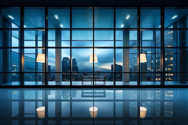 Foto mooie foto architectuur kantoorgebouw wolkenkrabber met venster glas patroon