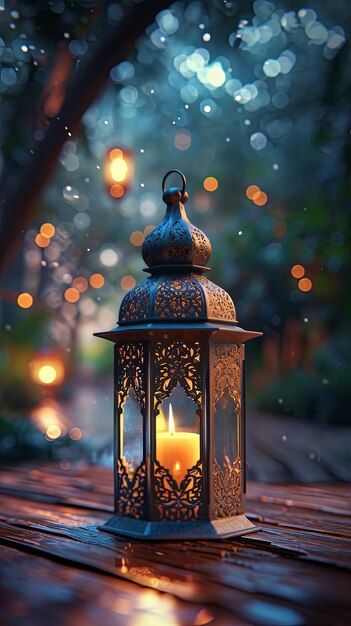 Foto mooie foto van de islamitische lantaarn