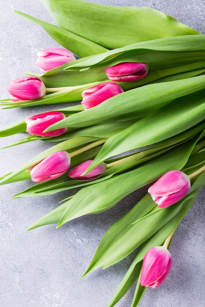 Mooie geel roze tulpen