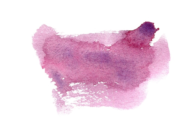 Foto mooie handgetekende abstracte aquarel roze vlek mark illustratie