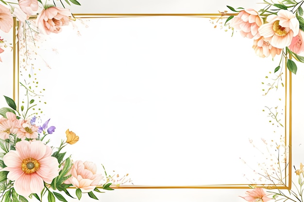 Foto mooie handgetekende bloemenkaart sjabloon