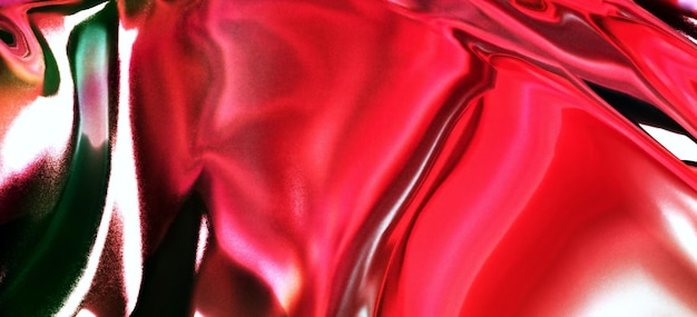 Mooie heldere rode, sappige vloeibare abstracte achtergrond met metalen reflectie en lichtbreking. 3D illustratie, 3D-rendering.