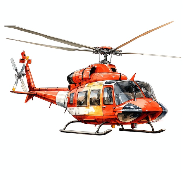 mooie helikoptervervoer clipart illustratie