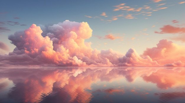 Mooie hemel en wolken met zonsondergang natuurlijke achtergrond