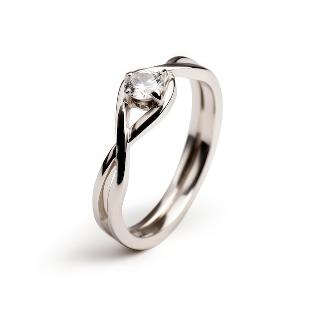 Mooie het huwelijksverlovingsringen van het ringontwerp met diamanten op isolaatwit