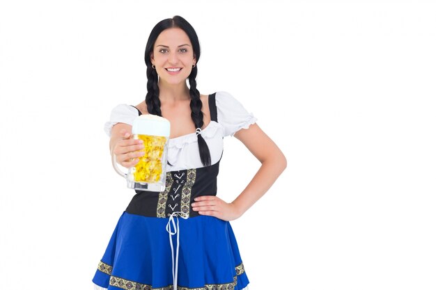 Mooie het meest oktoberfest bierkroes van de meisjesholding