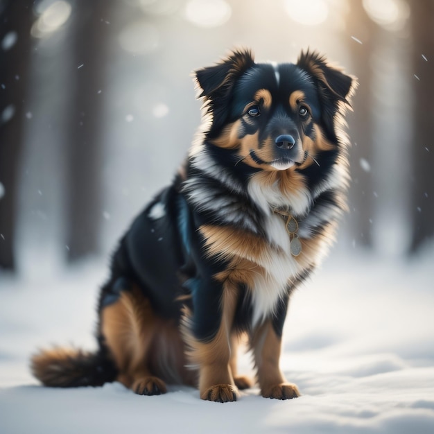 Mooie hond bij bewolkt weer