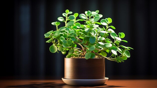 Mooie huisplanten in potten baby radiator planten boom foto's AI gegenereerde kunst