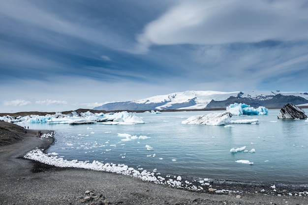 Mooie ijslagune, ijsland