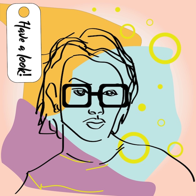 mooie illustratie met karakter Kleurrijke Doodle art