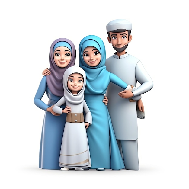 Mooie islamitische personage 3d render