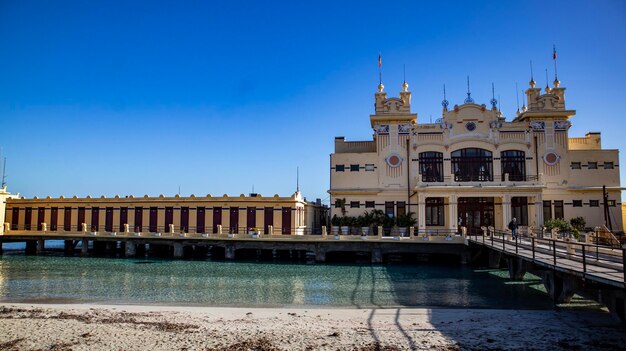 Mooie Italiaanse landschappen, Mondello-strand, Palermo, Sicilië