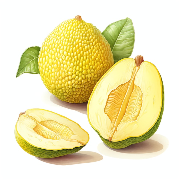 Mooie jackfruit aquarel clipart illustratie