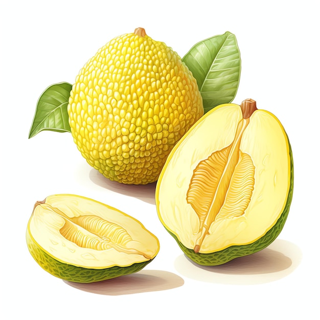 Foto mooie jackfruit aquarel clipart illustratie