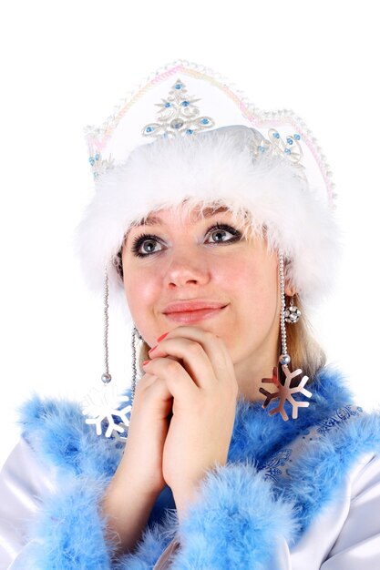 Mooie jonge Snow Maiden close-up