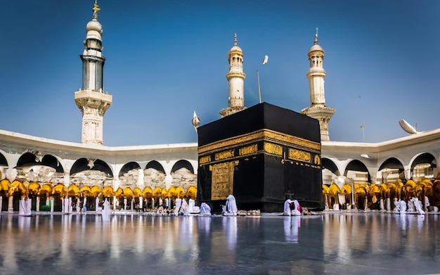 Foto mooie kaaba hadj piglrimage in mekka umra eid al adha fotoachtergrond