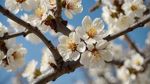 Mooie kersenbloesems op een zonnige dag