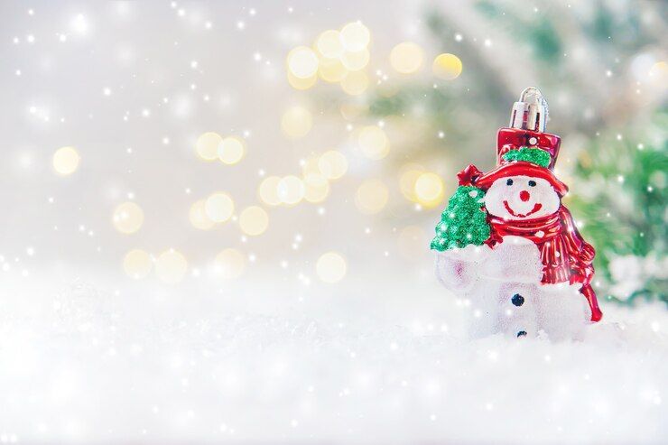 Foto mooie kerst achtergrond met decor. selectieve aandacht. vakantie.