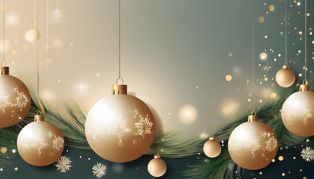 mooie kerstbal banner met tekstruimte