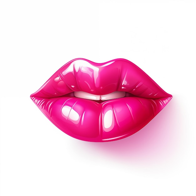 Mooie kleur lippen sappig glanzend glanzend vrouwelijke lippen make-up lipstick kisses and make-up magic