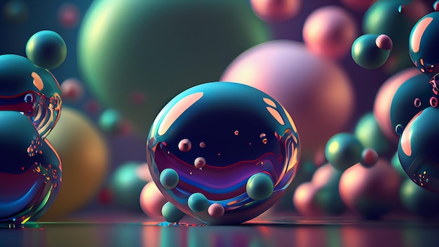 Mooie kleurrijke abstracte 3D-rendering achtergrondontwerp