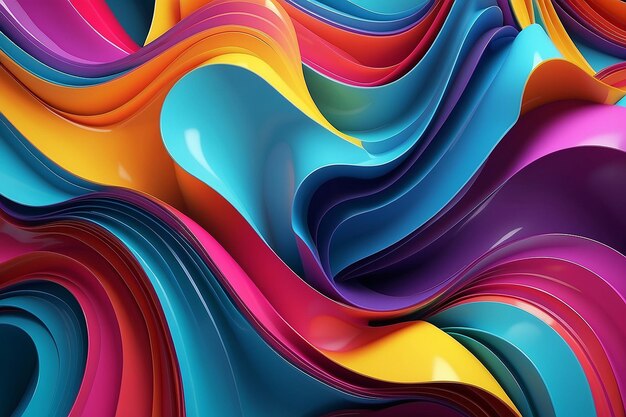 Mooie kleurrijke abstracte behang 3D-rendering