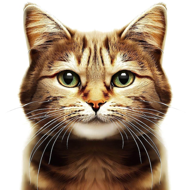 mooie kleurrijke kattenportret AI vectorkunst digitale illustratie afbeelding