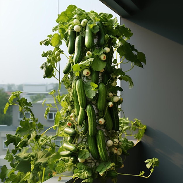 Mooie Komkommerplanten in huis