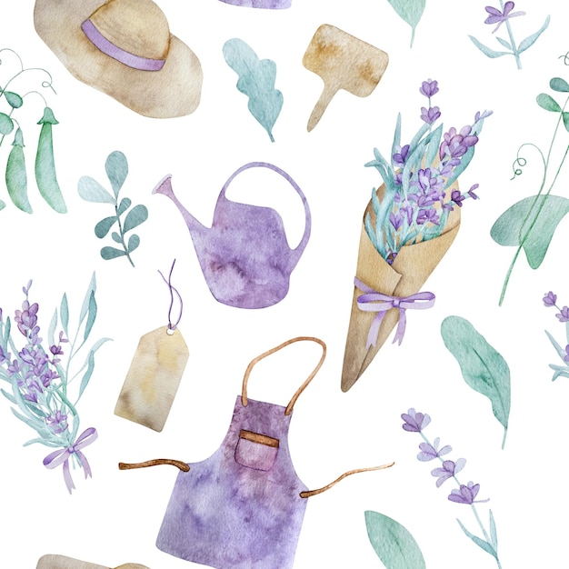 Mooie lavendel provence aquarel illustratie