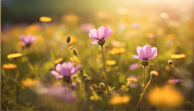 Mooie lente natuurscene achtergrond Ai gegenereerd