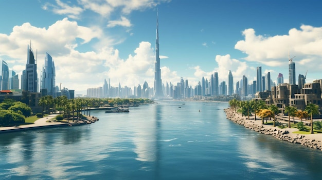 Mooie luchtfoto van Dubai Sea Lion Point