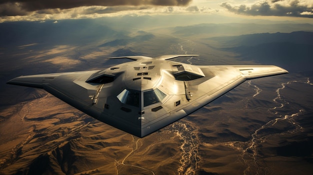 Mooie luchtfoto van het vliegtuig Northrop Grumman B2 Spirit