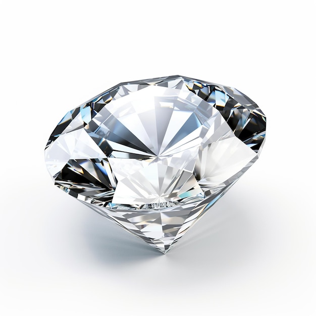 Mooie luxueuze gedetailleerde diamant op witte achtergrond sieraden schat