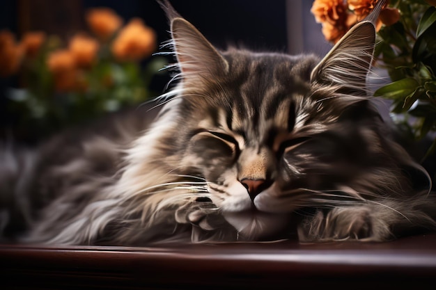 Mooie maine coon kattenposter