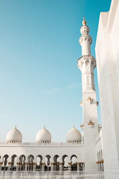 Mooie moskee in Abu Dhabi Sheikh Zayed Grand Mosque Verenigde Arabische Emiraten