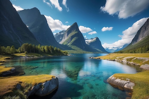 Mooie natuur Noorwegen natuurlijk landschap