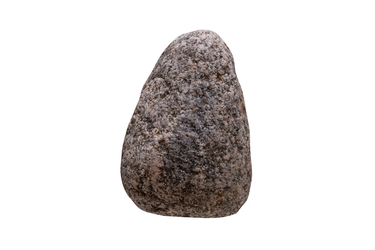 Foto mooie natuursteen geïsoleerd op een witte achtergrond