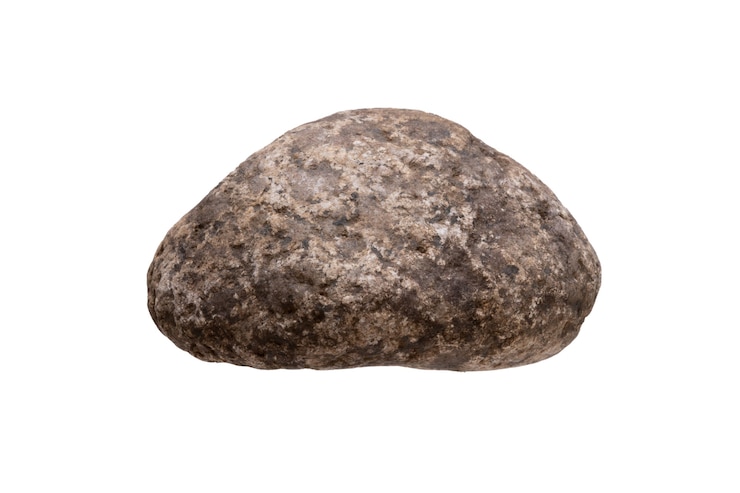 Foto mooie natuursteen geïsoleerd op een witte achtergrond