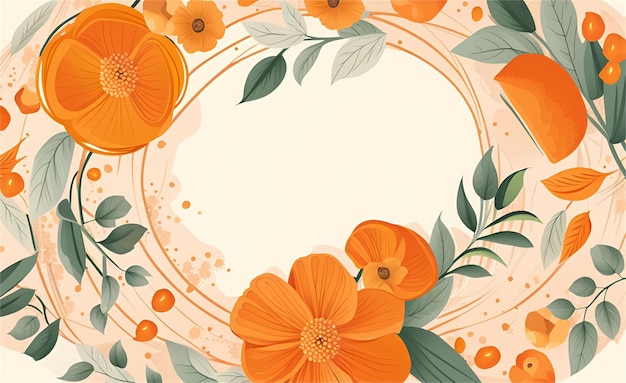 Foto mooie oranje bloemenachtergrond
