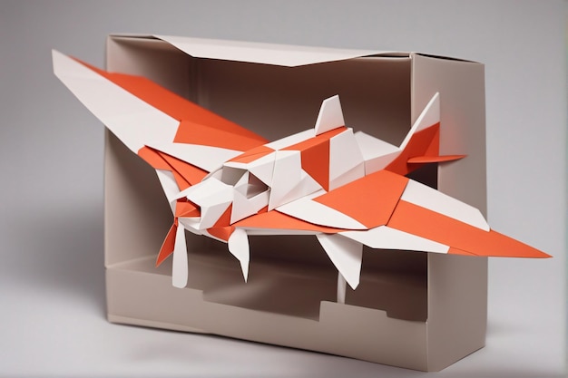 Mooie origami-ambachten van vliegtuigpapier