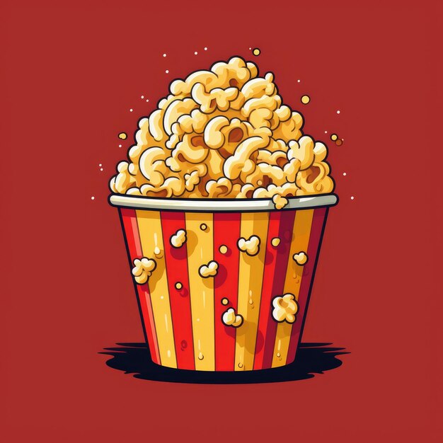 Mooie popcorn afbeelding illustratie