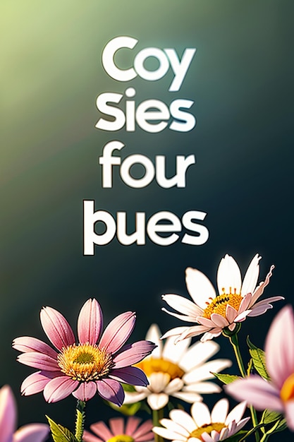 Foto mooie potbloemen close-up eenvoudige achtergrond poster omslag behang reclame ontwerp