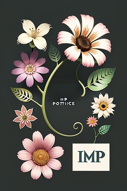 Foto mooie potbloemen close-up eenvoudige achtergrond poster omslag behang reclame ontwerp