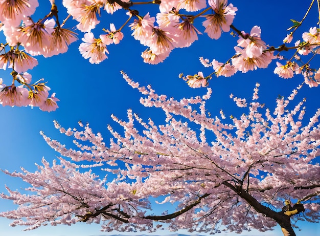 mooie roze bloemen op een boom